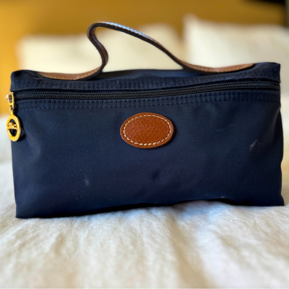 Longchamp make-up / toiletry bag, navy blue